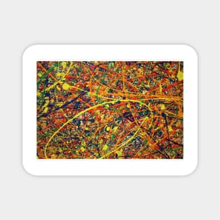 Jackson Pollock abstract art, colorful pattern, Jackson Pollock Design, Magnet