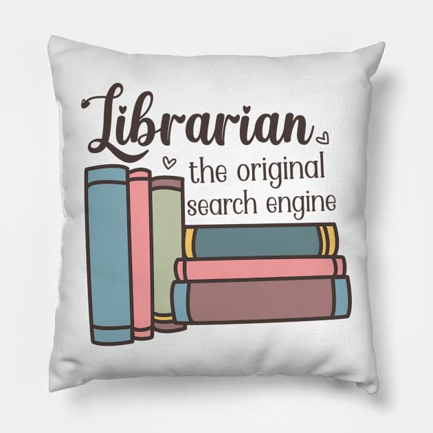 Librarian the original search engine World Book Day for Book Lovers Library Reading Pillow by Meteor77