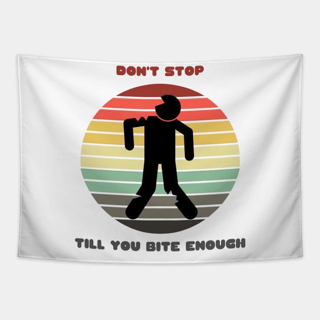 Sunset Zombie / Don't Stop Till You Bite Enough Tapestry by nathalieaynie
