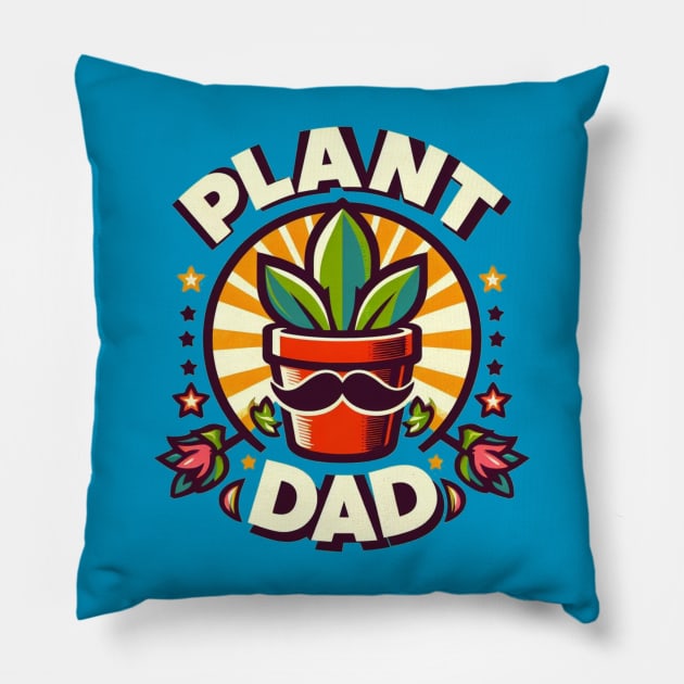 Green Thumb Guru: Men's Hilarious Plant Dad Pillow by CP6Design