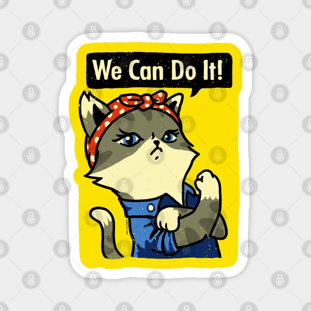 Purrrsist! We Can Do It! Magnet by vo_maria