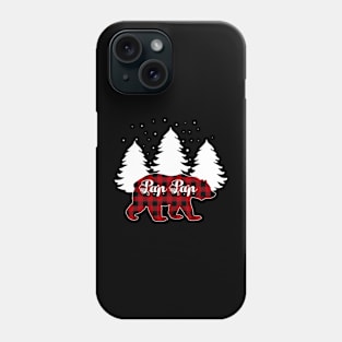 Buffalo Red Plaid Pap Pap Bear Matching Family Christmas Phone Case