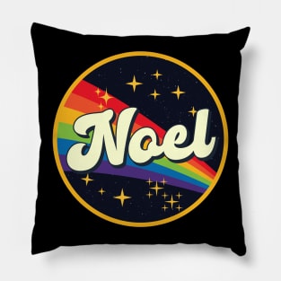 Noel // Rainbow In Space Vintage Style Pillow