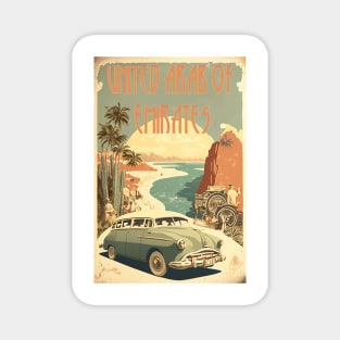 United Arab Of Emirates Vintage Travel Art Poster Magnet