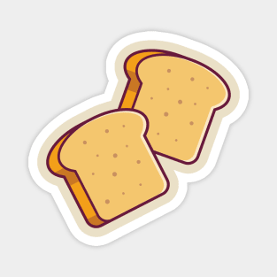 Floating Bread Toast Cartoon Magnet