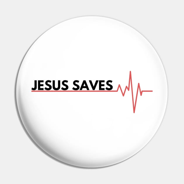 Jesus Saves Pin by Happy - Design