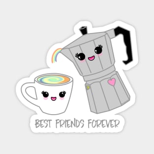 Coffee pot and cup BFF Magnet