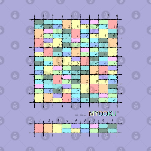 Mydoku_004_H001_001_F: Sudoku, Sudoku coloring, logic, logic puzzle, holiday puzzle, fun, away from screen by Mydoku