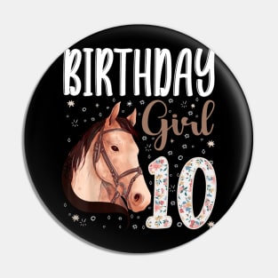 Horse Animal Lovers 10th Birthday Girl Pin