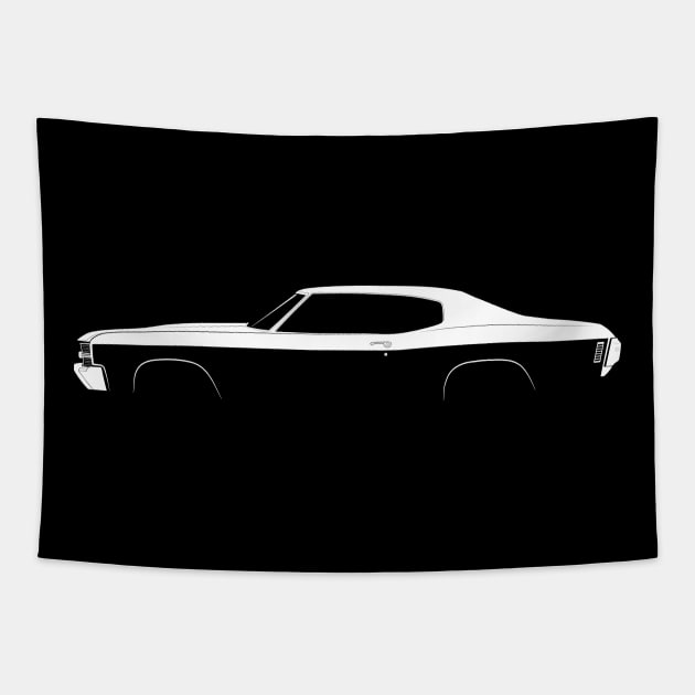 Chevrolet Chevelle SS Silhouette Tapestry by Car-Silhouettes