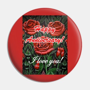 Happy Anniversary in the rose garden Pin