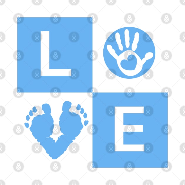 Baby boy baby hand and foot prints arrival card by GULSENGUNEL