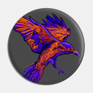 Autumn Raven Pin