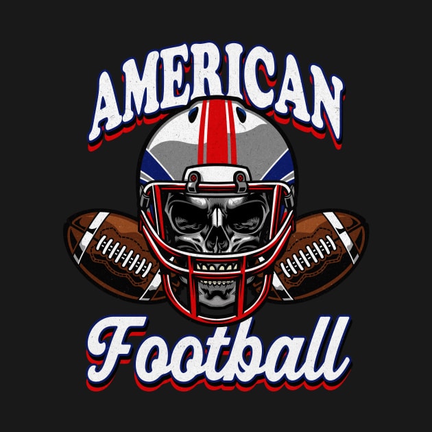 American Football Skull by Foxxy Merch