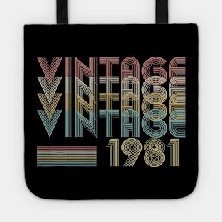 38th Birthday Gift Vintage 1981 Classic Men Women Tote