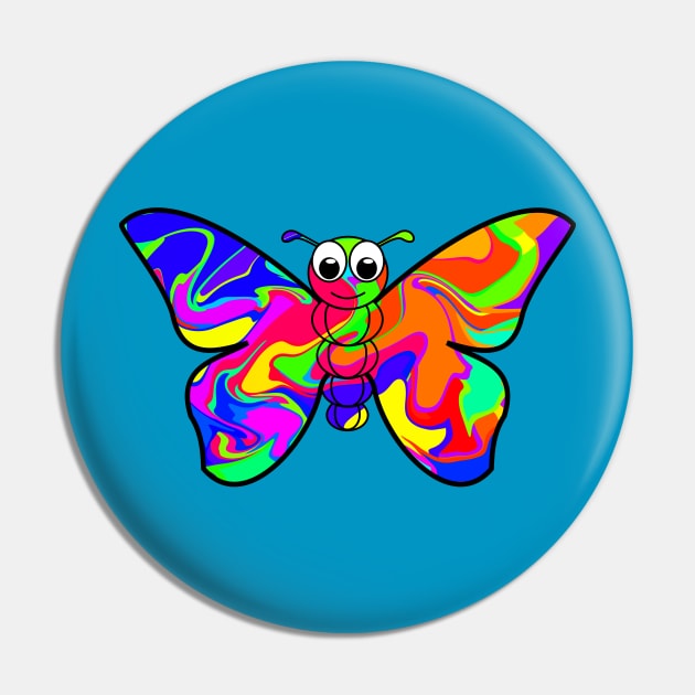 Colorful Butterfly Pin by Shrenk