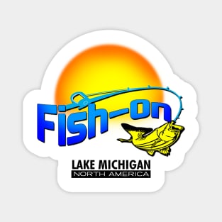 Fish On Lake Michigan Magnet