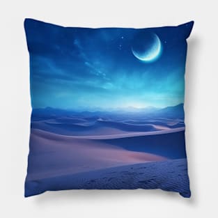 Desert Sand Land Serene Landscape Pillow