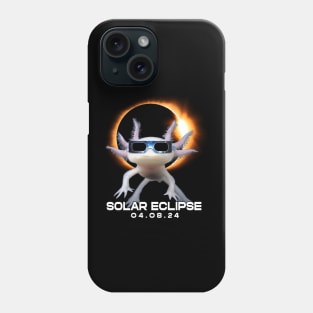 Celestial Axolotl Eclipse: Trendy Tee for Axolotl Admirers and Eclipses Phone Case