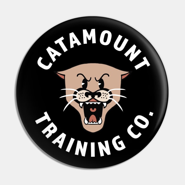 Catamount Training Co. Cougar Head Logo White Pin by Catamount Training Co