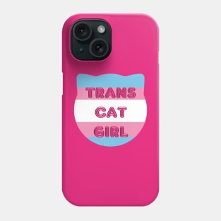 Trans Cat Girl Transgender Flag With Cat Ears Design Phone Case