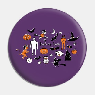 Retro Trick or Treat - Halloween pattern by Cecca Designs Pin