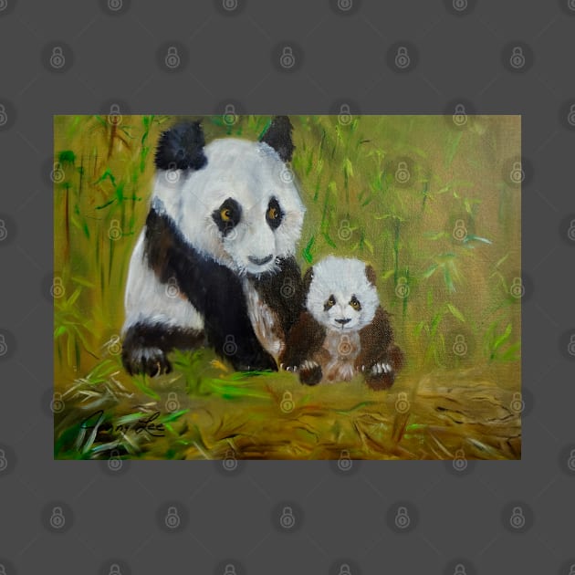 Panda and Baby by jennyleeandjim