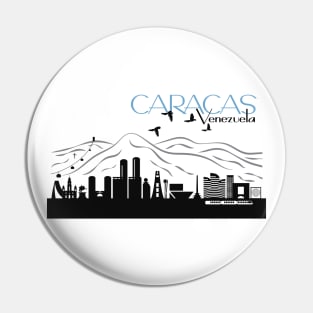 Caracas skyline Pin