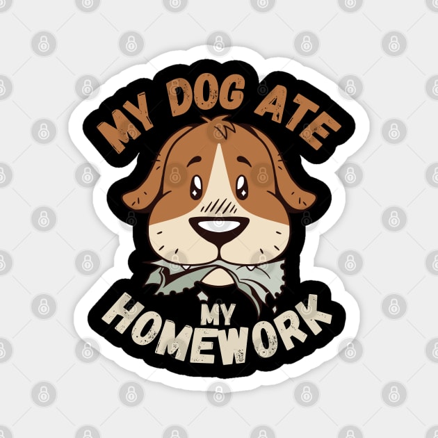 Dog Ate My Homework Magnet by maxdax