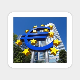 Euro symbol in front of the ECB building, Frankfurt Magnet