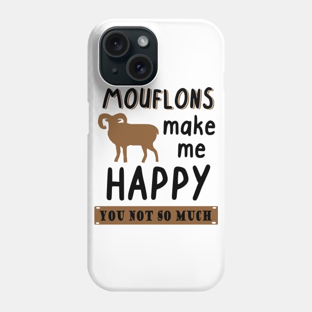 Mouflons make me happy hunting hunter track Phone Case by FindYourFavouriteDesign