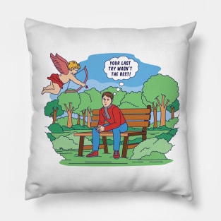 Funny Cupid love comic Pillow