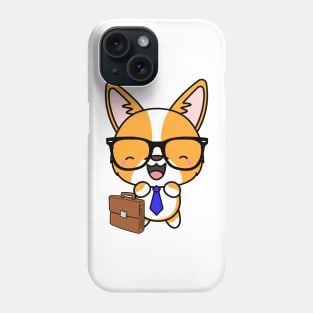 Funny corgi is on the way to work Phone Case