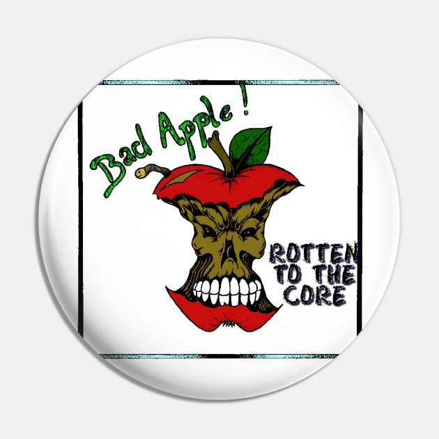 Bad Apple Rotten Pin by salesgod