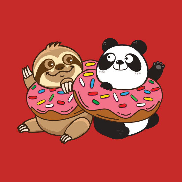 Sloth Panda Donuts Sloth Hoodie Teepublic
