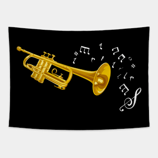 Trumpet Music Sheet Musician Jazz Tapestry