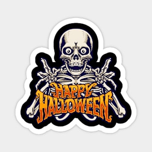 Happy Halloween Skeleton Magnet