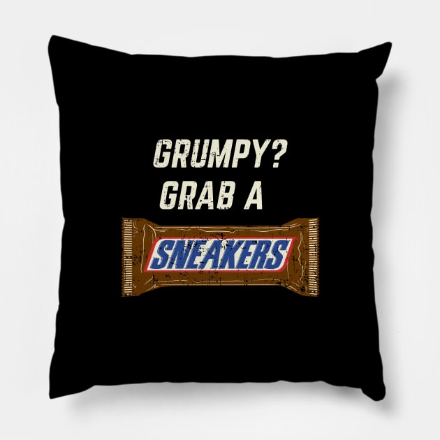 Grumpy? Grab a Sneakers Pillow by leynard99