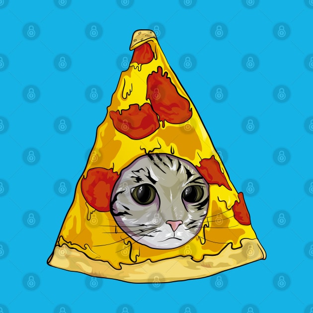 meme pizza head cat by PaperHead