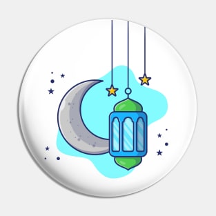 Ramadan lantern lamp with moon Pin