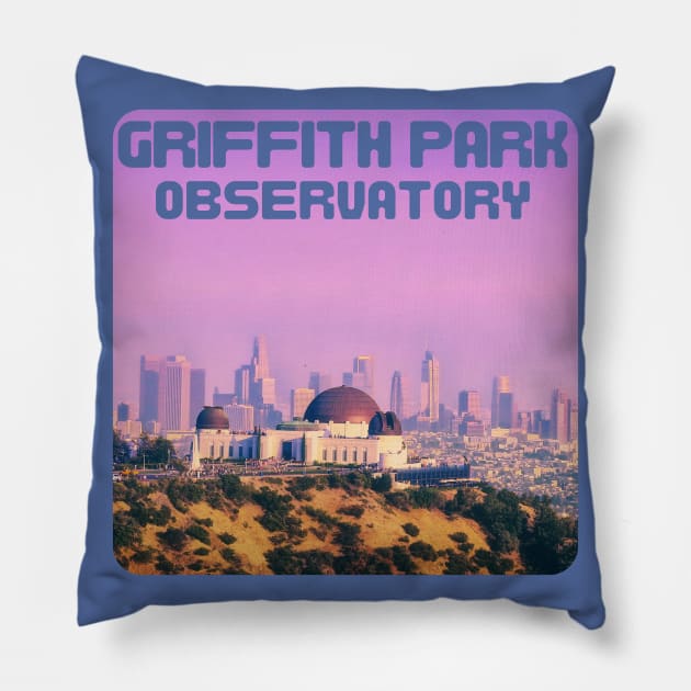 Griffith Park Observatory Pillow by Souls.Print