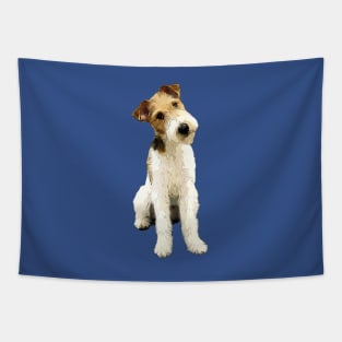 Wire Fox Terrier Head Tilt Tapestry