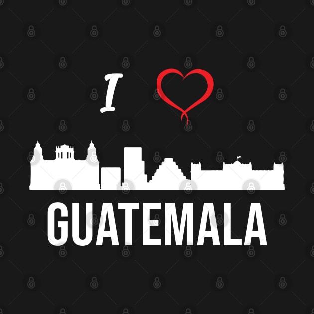 I love Guatemala City Skyline Guatemala Central America by alltheprints