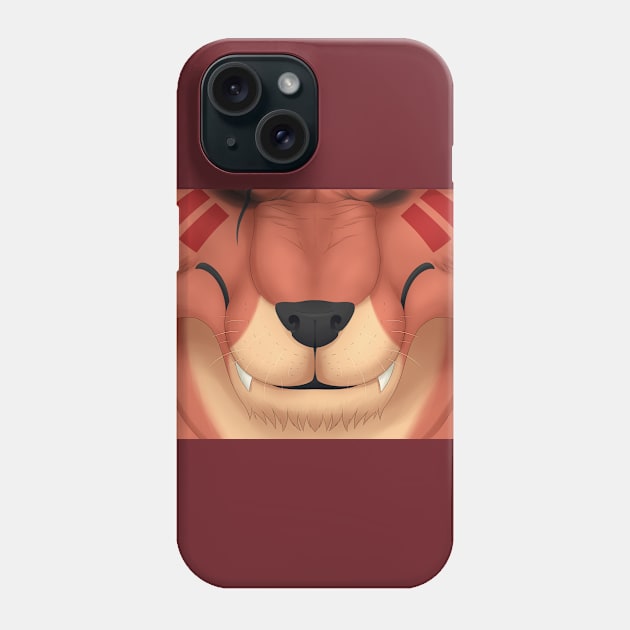 Red XIII Face Mask Design Phone Case by KumoriDragon