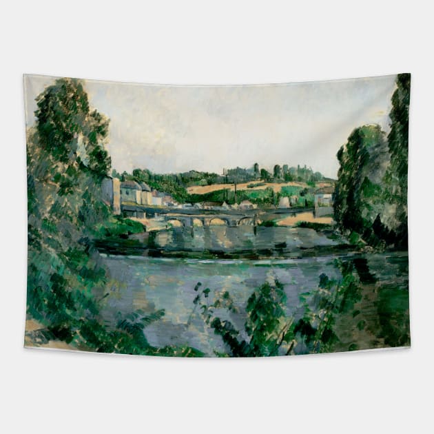 The Bridge and Dam at Pontoise by Paul Cezanne Tapestry by Classic Art Stall