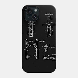 Spring Clothes Pin Vintage Patent Drawing Phone Case