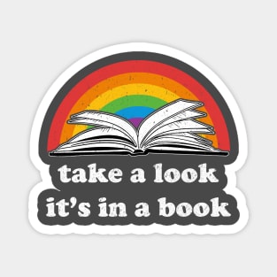 Take a Look, it's In a Book Magnet