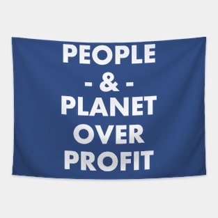 People and Planet Over Profit Tapestry