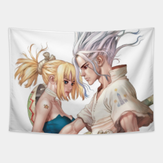 Wallpaper Senku And Ruri Dr Stone Tapestry Teepublic Free HD