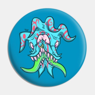 Fear-Cyan Pin